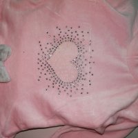 Бебешки комплект от две части,памучен плюш,има розов иБял цвят, снимка 3 - Бебешки гащеризони - 27439714