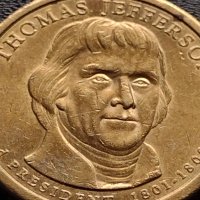 Възпоменателна монета 1 долар THOMAS JEFFERSON 3 президент на САЩ (1801-1809) за КОЛЕКЦИЯ 38066, снимка 2 - Нумизматика и бонистика - 40765837
