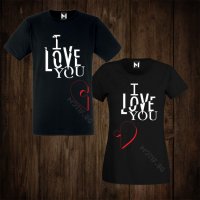 Тениски за двойки - Свети Валентин - дамска тениска + мъжка тениска , снимка 1 - Тениски - 27735711