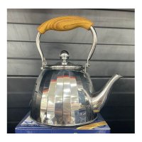  Чайник от неръждаема стомана с финна цедка,Haus Roland,Индукционно дъно-1л , снимка 1 - Аксесоари за кухня - 44131990