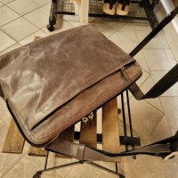 Естествена кожа унисекс чанта PICARD, графитеносива, с три прегради ( 202 $ в интернет сайтове), снимка 4 - Чанти - 37767658