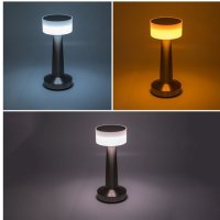 Настолна лампа, метална USB, 3 режима на осветяване, сензор, 21,5 см, снимка 1 - Настолни лампи - 44010386