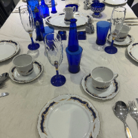 Бутилка за ракия синьо стъкло , снимка 15 - Антикварни и старинни предмети - 44877607