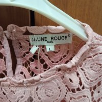 Розова дантелена блуза отдолу с потниче Лр., снимка 1 - Ризи - 40114597