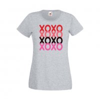 Дамска тениска Свети Валентин XOXOXO, снимка 2 - Тениски - 35649414