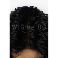 Дълга черна къдрава лейс фронт перука Бианка, снимка 6 - Аксесоари за коса - 34899568
