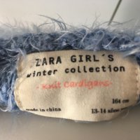 Zara winter collection girls - пухкава синя жилетка S M , снимка 5 - Жилетки - 27272883