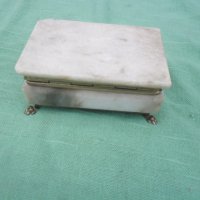 Мраморна кутия с метален обков, снимка 6 - Декорация за дома - 35042240