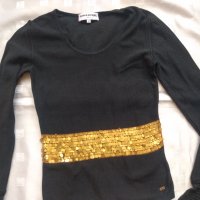 Елегантна черна блуза sonia by sonia rykiel, снимка 2 - Блузи с дълъг ръкав и пуловери - 32523619