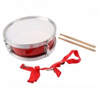 Детски метален барабан с дървени палки - 23 см, снимка 1 - Музикални играчки - 38607055