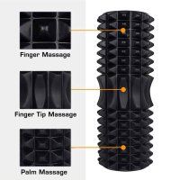 Големи Черни Фоумролер (таралеж) два размера 45x14 Foam roller, снимка 4 - Фитнес уреди - 40769251