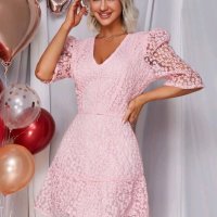 Розова дантелена рокля BARBIE , снимка 3 - Рокли - 39881683