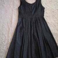 Черна официална рокля с пришита огърлица, снимка 1 - Рокли - 37751516