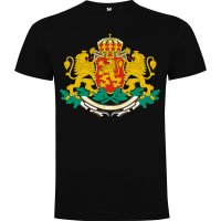 Нова мъжка тениска Герб, България в черен цвят, снимка 1 - Тениски - 43953135