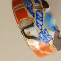  Колекционерски Японки порцеланов рисуван пепелник, снимка 4 - Антикварни и старинни предмети - 43460763