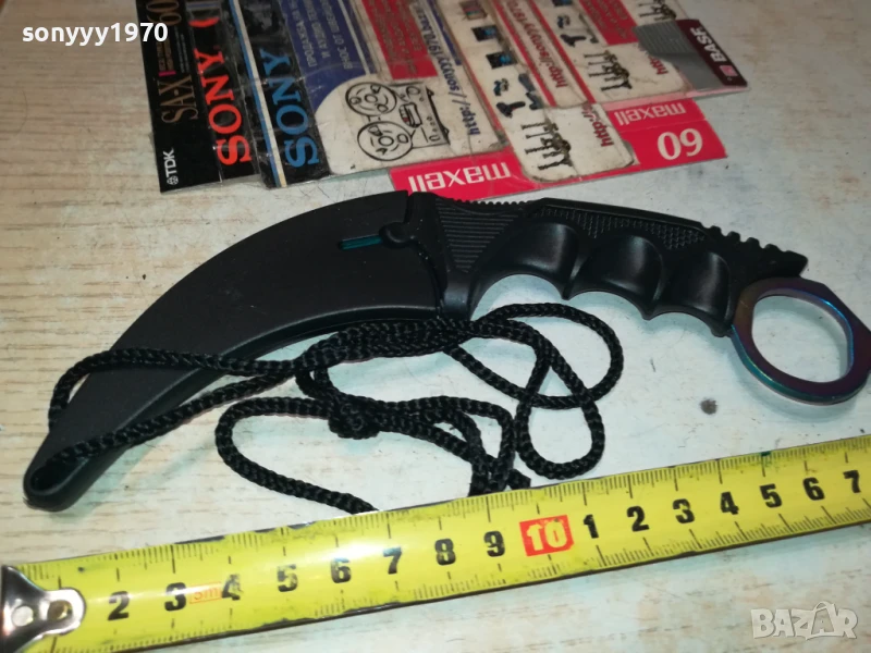 НОЖ-ИЗВИТ С КАНИЯ И ВРЪВ 1807251008, снимка 1