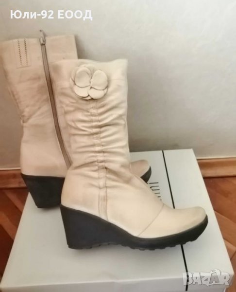 Елегантни и топли зимни ботуши от естествена кожа /нови/, снимка 1