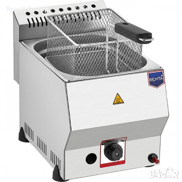 Професионален единичен газов фритюрник 5 Литра, снимка 1