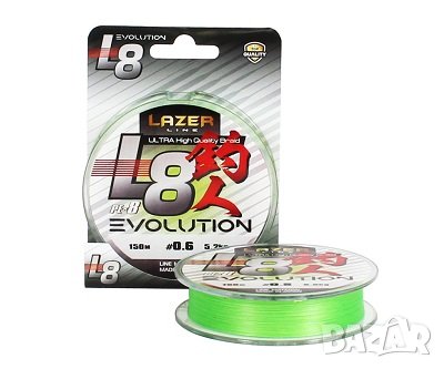 Плетено влакно Lazer PE L8 Evolution Fluo Green, снимка 1