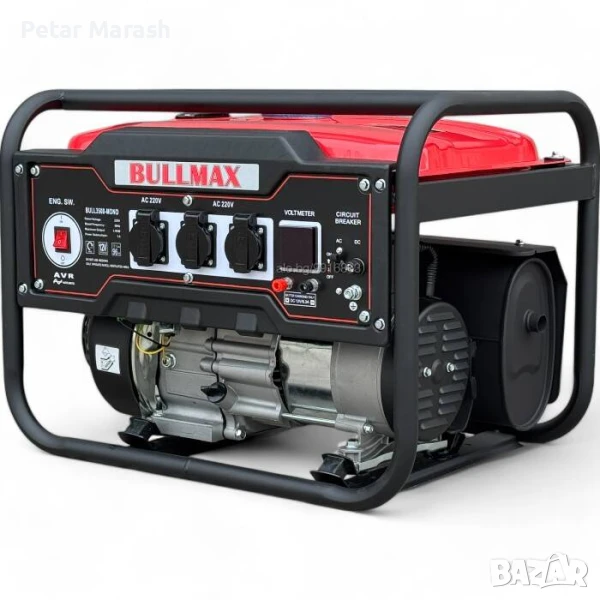 Генератор за ток Bullmax 3.5KW, 40кг, GXI 360 Двигател,AVR, Меден Ротор и Статор, Ръчен Старт, снимка 1