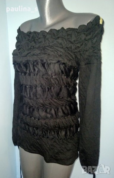 Шармантна дизйнерска блуза тип туника с открити рамене"ANNE FONATAINE", снимка 1