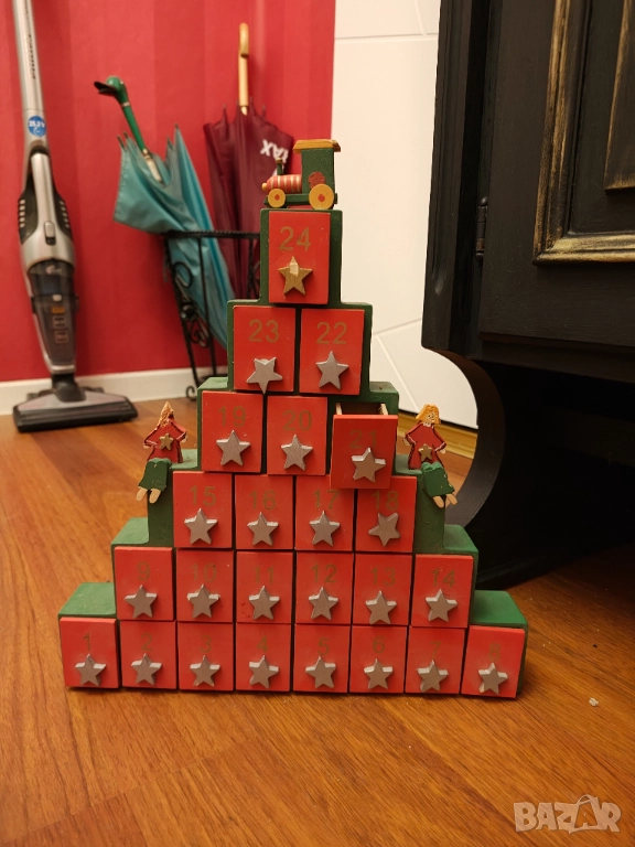 Дървен адвент календар , снимка 1