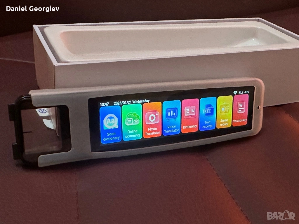 Чисто НОВ Смарт Преводач ANDROID със скенер за текст, камера и изкуствен интелект над 134 езика, снимка 1