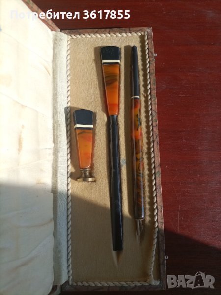 Комплект за писма от кехлибар , снимка 1