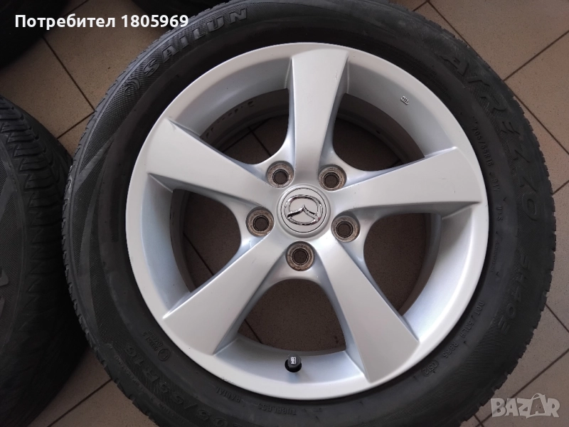 4бр. ал. джанти Mazda (оригинални) 5x114,3 , 6,5x16 , ET52,5 централен отвор 67,1мм, снимка 1