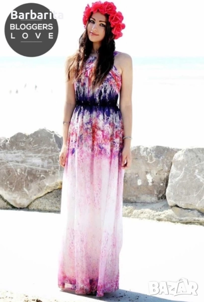 Плисирана флорална рокля Little Mistress размер М/38, снимка 1