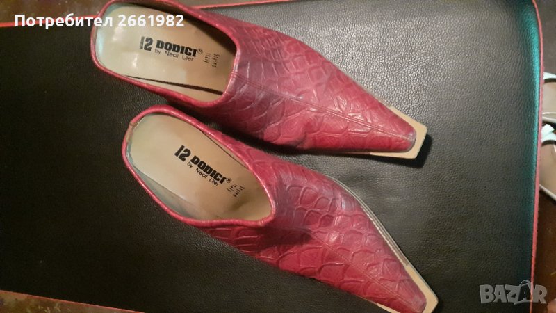 Червени чехли на ток, снимка 1