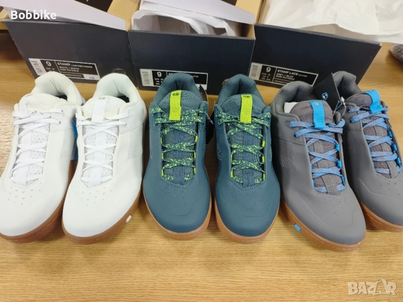 Шпайкове Crankbrothers Stamp Lace White,Petrol/Lime,Grey/Blue 42,43,44, снимка 1