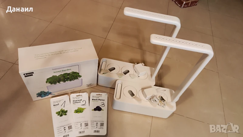 Смарт саксия Click & Grow - Smart Garden 3, 8W, бяла, снимка 1