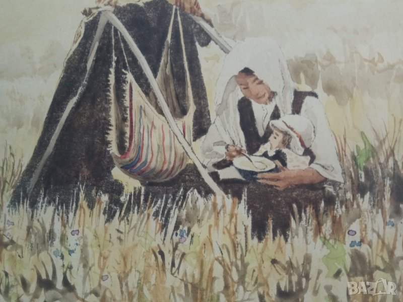 Продавам акварел с народни мотиви , снимка 1