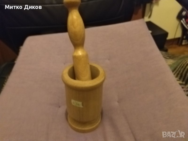 Тахан таханче чукало дървено ново Н-120мм на чукалото и фи 80 на 57мм, снимка 1