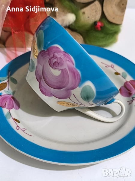 Руски порцелан Дулево двоен сет за чай , снимка 1