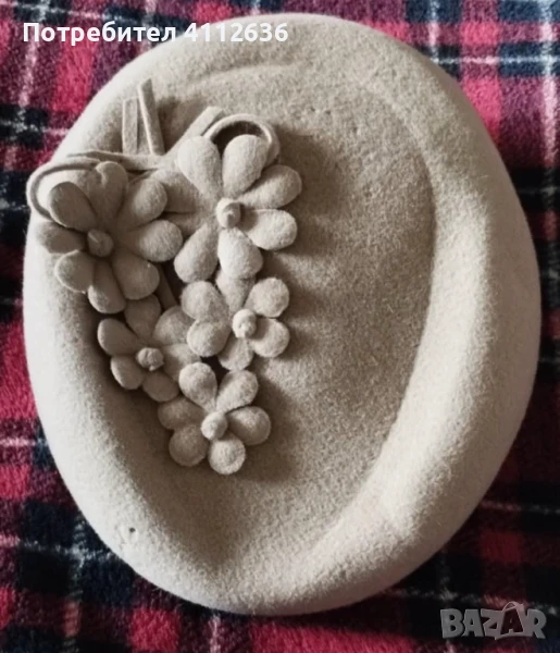 Дамска винтидж филцова шапка (със забележки), снимка 1