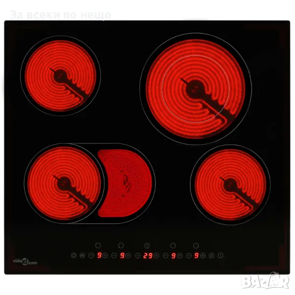 Керамичен плот с 4 котлона, сензорен контрол, 6600 W Код P232, снимка 1
