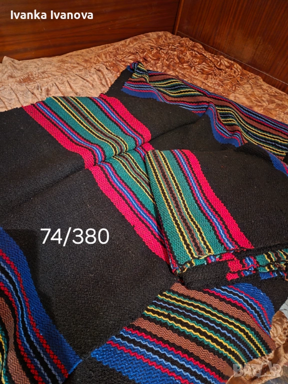 Нови ръчно тъкани черги от вълна. Общо 10 бр. По 5 бр. в комплект., снимка 1