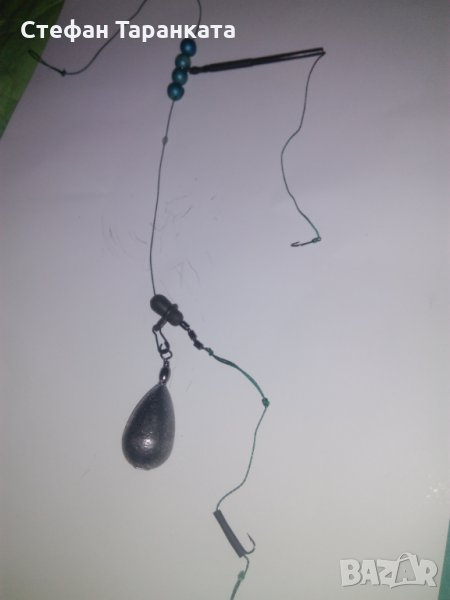 1751 шаранджийски монтаж на косъм със 40 грамово олово., снимка 1