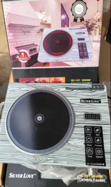 Електрическа керамична инфрачервена/индукционен готварски котлон SilverLove SC-101, снимка 1