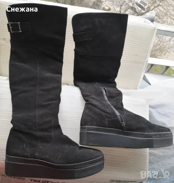 топли ботуши, като НОВИ, равна подметка и много добре запазени, снимка 1