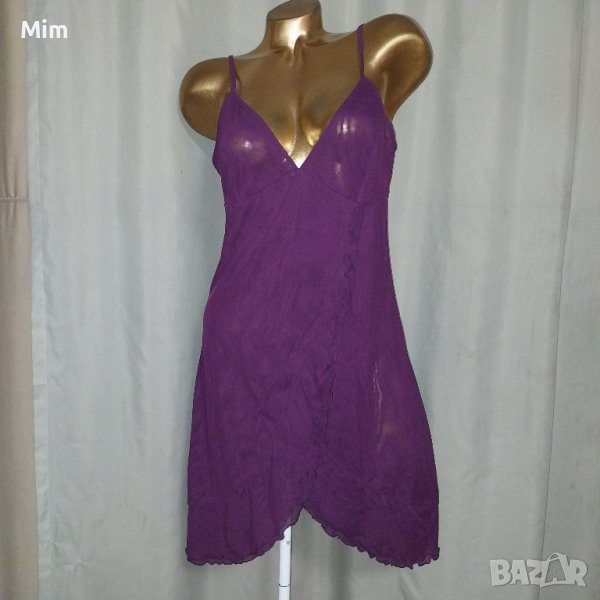 BENOTTI 44/46 Нощница от тюл в бордо, снимка 1