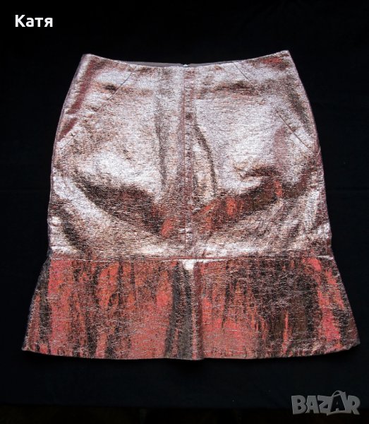 Пола с пеплум Three Floor Fashion медено златиста, снимка 1