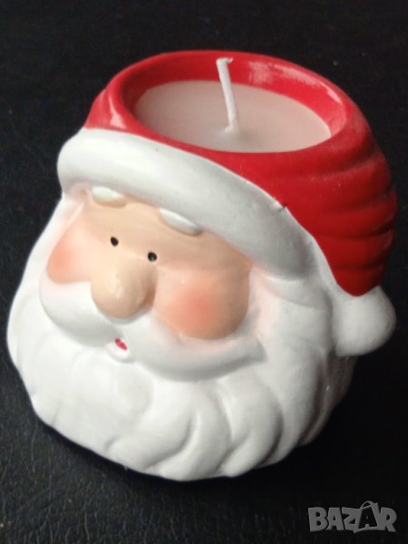 Дядо Коледа - НОВА керамична свещ, снимка 1