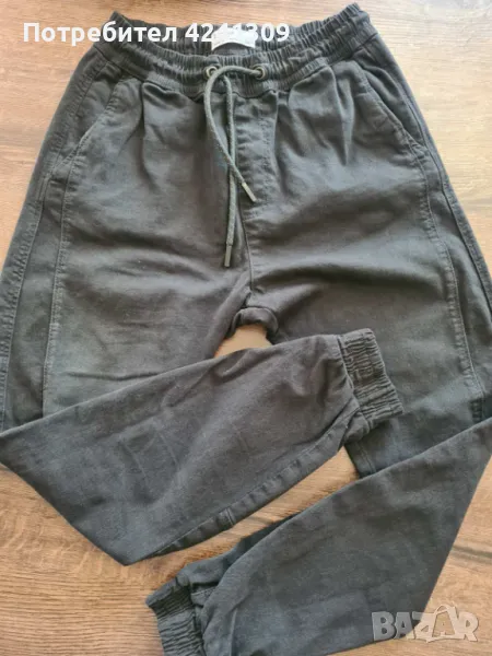 Мъжки спортен черен панталон Bershka, снимка 1