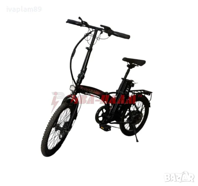 ЕЛЕКТРИЧЕСКИ сгъваем ВЕЛОСИПЕД 500W/36V/11AH+PAS система+Шест скористи за управление+Дисплей, снимка 1