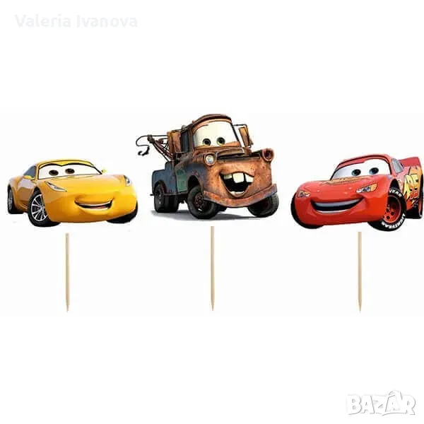 Комплект топери Cars, Колите, 6 броя 99945, снимка 1