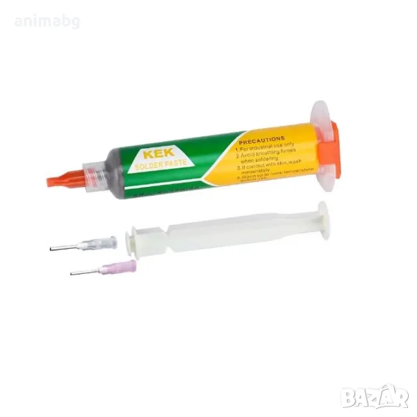 ANIMABG Нискотемпературна Sn42Bi58 SMD паста за запояване , 138 ℃, 20g, снимка 1
