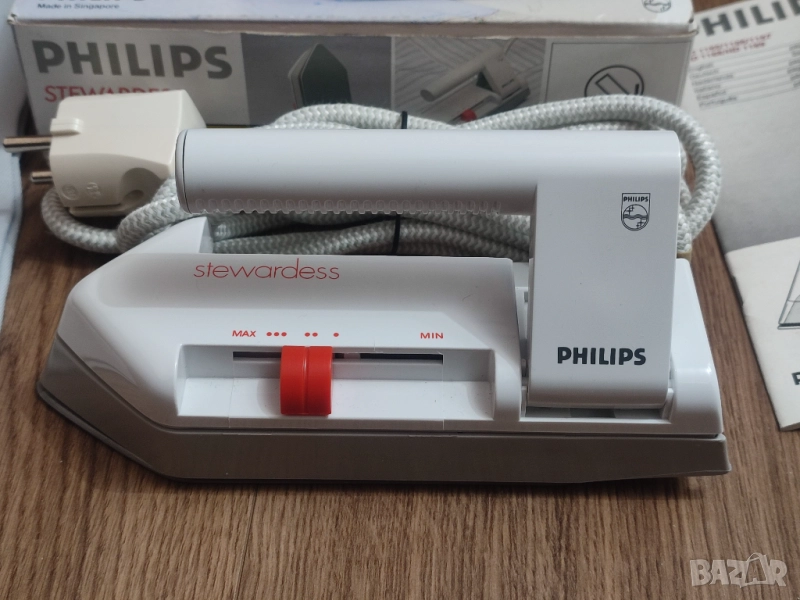 Мини туристическа ютия Philips Stewardess 220V / 110V с незалепваща гладеща повърхност, снимка 1